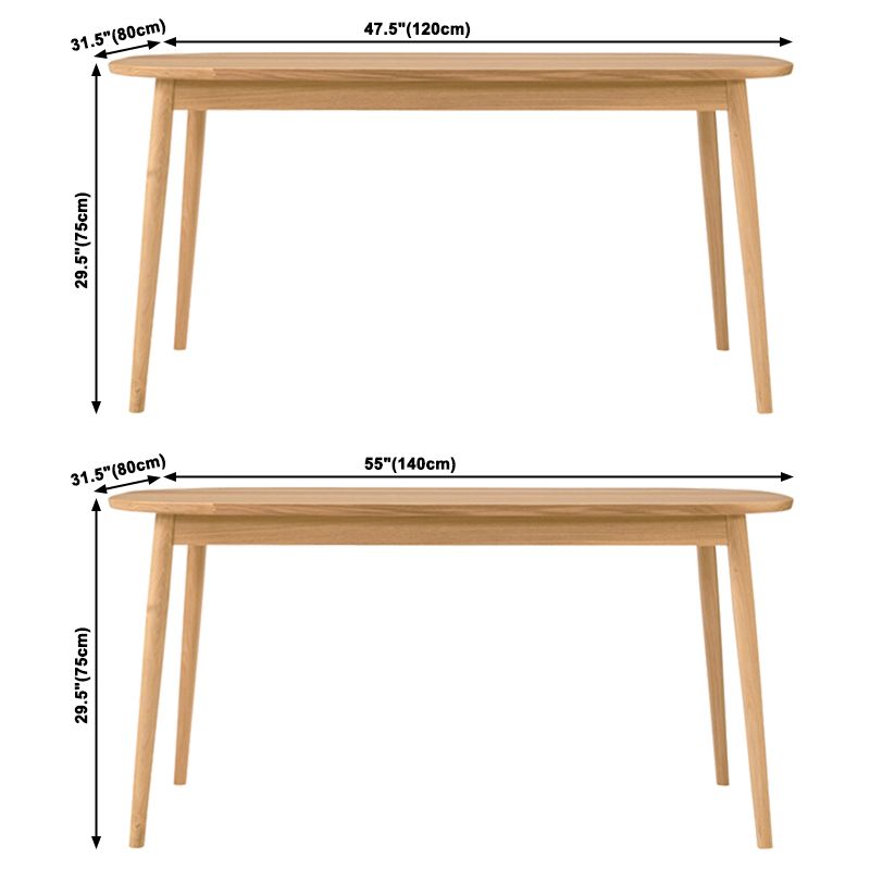 Simplicity Kitchen Solid Wood Dining Table Oval Shape Dining Table with 4 Legs Base Clearhalo ' dining_table' 'Dining Tables & Seating' 'Dining Tables' 'furn' 'furn_dining_table' 'Furniture' 'furniture_dining_table' 'Kitchen & Dining Furniture' 'kitchen&dining_furn' 'kitchen' 'kitchen_dining_table' 1200x1200_5bcfa65b-04ac-4e25-bef2-ebe902e969a5
