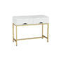 Glam 2-drawer Wooden Vanity Table 29.52" H Dressing Table in White