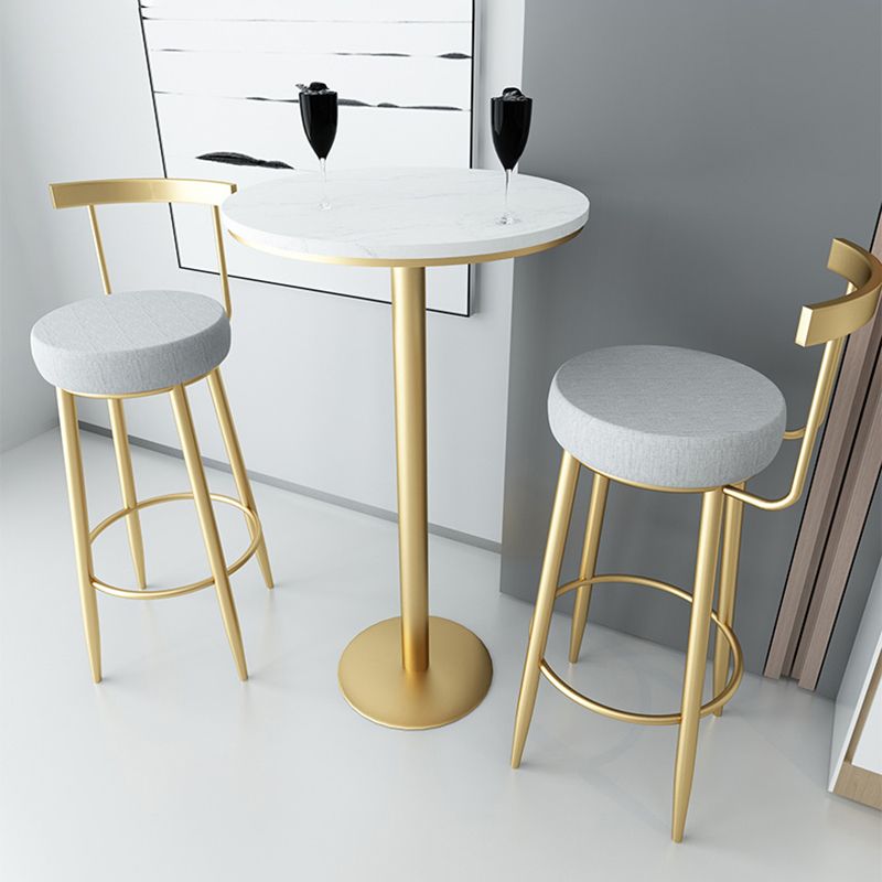 Glam Style Bar-stool with Footrest Metal Legs Low Back for Kitchen Bar Clearhalo 'Bar Furniture' 'Bar Stools' 'bar_stools' 'furn' 'furn_bar_stools' 'furniture_bar_stools' 'Kitchen & Dining Furniture' 'kitchen&dining_furn' 'kitchen' 'kitchen_furn' Furniture' 1200x1200_5bd15e98-8154-40d8-8a1d-ff0b551ddc47
