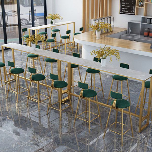 Glam Style 1/2/7 Pieces Faux Marble Bar Table Set Fixed Table Counter Set for Home Use Clearhalo 'Bar Furniture' 'furn' 'furn_home_bar_bar_sets' 'Furniture' 'Home Bars & Bar Sets' 'home_bar_bar_sets' 'Kitchen & Dining Furniture' 1200x1200_5bd3745d-e1d7-4cd9-bd5d-3e3687d43b30