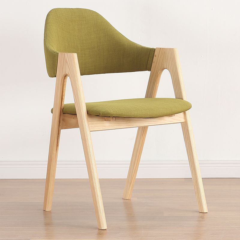 Modern Dining Arm Chairs Upholstered Armchair with Wood Legs (Set of 2) Clearhalo ' kitchen&dining_furn' 'Dining Chairs' 'Dining Tables & Seating' 'dining_chair' 'furn' 'furn_dining_chair' 'Furniture' 'furniture_dining_chair' 'Kitchen & Dining Furniture' 'kitchen' 1200x1200_5bd38637-bf8c-4e84-a5be-58a888e9f31f