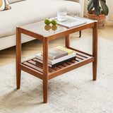 Modern Style Cocktail Table Beech Frame Glass Top Square/rectangular Coffee Table
