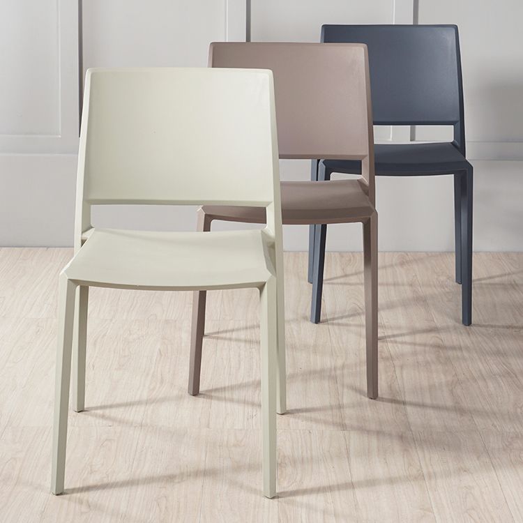 Nordic Style Armless Plastic Dining Room Chairs Open Back Dining Side Chair Clearhalo ' kitchen&dining_furn' 'Dining Chairs' 'Dining Tables & Seating' 'dining_chair' 'furn' 'furn_dining_chair' 'Furniture' 'furniture_dining_chair' 'Kitchen & Dining Furniture' 'kitchen' 1200x1200_5bd8a7ed-4623-4f1a-b33e-7fa20628cebd