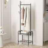 Albero di sala indipendente in metallo con ripiani per soggiorno per soggiorno