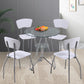 Modern Style Glass Kitchen Dining Room Table Round Table with Metal Base Clearhalo ' dining_table' 'Dining Tables & Seating' 'Dining Tables' 'furn' 'furn_dining_table' 'Furniture' 'furniture_dining_table' 'Kitchen & Dining Furniture' 'kitchen&dining_furn' 'kitchen' 'kitchen_dining_table' 1200x1200_5bdc89d3-8c3c-4287-95e4-991ec96cbdb5