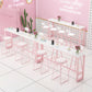 Modern Pink Rectangle Counter-height Pub Table Coffee Shop Footrest Pub Bar Table Clearhalo 'Bar Furniture' 'Bar Tables' 'bar_tables' 'furn' 'furn_bar_tables' 'Furniture' 'furniture_bar_tables' 'Kitchen & Dining Furniture' 'kitchen&dining_furn' 'kitchen' 1200x1200_5bdc8d5a-3f6b-4223-b410-9006e4e3d5db