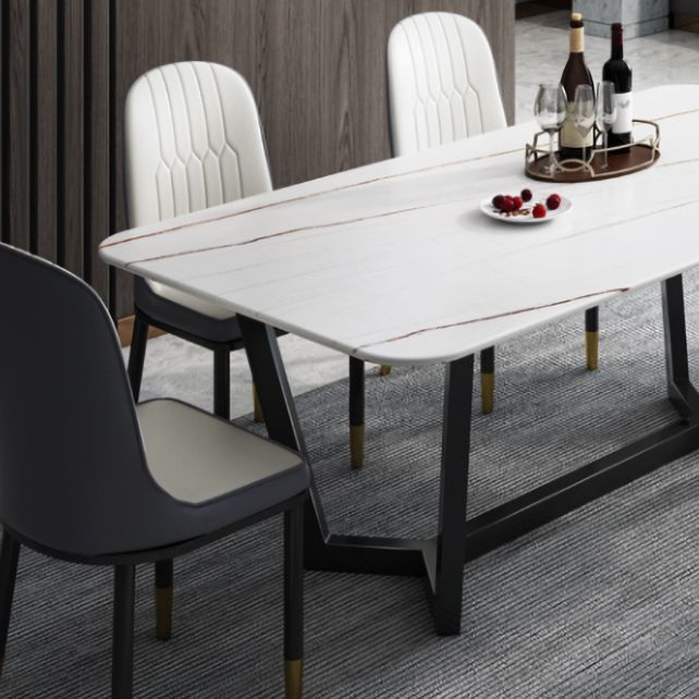 Sintered Stone Top Modern Table for Restaurant Oval Dining Table with Trestle Base Clearhalo ' dining_table' 'Dining Tables & Seating' 'Dining Tables' 'furn' 'furn_dining_table' 'Furniture' 'furniture_dining_table' 'Kitchen & Dining Furniture' 'kitchen&dining_furn' 'kitchen' 'kitchen_dining_table' 1200x1200_5bdd4e23-a941-4f26-a311-a0e1888faeef