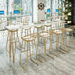 Glam Style Rectangle Bar Table Set 1/2/3/5/9 Pieces Solid Wood Counter Table Clearhalo 'Bar Furniture' 'furn' 'furn_home_bar_bar_sets' 'Furniture' 'Home Bars & Bar Sets' 'home_bar_bar_sets' 'Kitchen & Dining Furniture' 1200x1200_5bdd9e71-b288-42a6-961f-5477f0b7539f