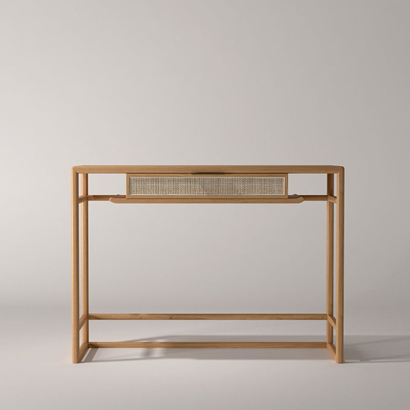 Mesa de consola contemporánea de forma rectángulo Table de sofá de consola de cenizas naturales/marrones