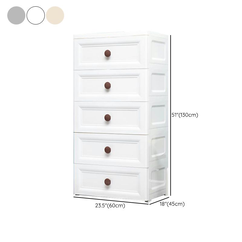 Plastic 5-drawer Storage Cabinet Modern Wardrobe Armoire with Legs Clearhalo 'Armoires & Wardrobes' 'armoires_wardrobes' 'Bedroom Furniture' 'furn' 'furn_armoires_wardrobes' 'Furniture' 1200x1200_5bde75e0-c771-4d07-8ee1-906e331d4a48