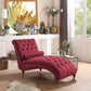 Modern Style Armless Chaise Living Room Faux Leather Chaise Lounge Clearhalo 'Chairs & Seating' 'Chaise Lounge' 'chaise_lounge' 'furn' 'furn_chaise_lounge' 'Furniture' 'Living Room Furniture' 1200x1200_5bde9f56-d0bf-4327-a3d3-1698772d99fd