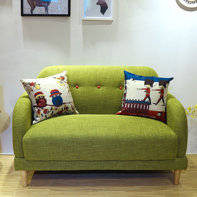 34.25"H Scandinavian Linen Square Arm Solid Color Tufted Loveseat Sofa for Apartment Clearhalo 'furn' 'furn_sofas' 'Furniture' 'furniture_sofas' 'kitchen' 'kitchen_sofas' 'Living Room Furniture' 'Sofa' 'sofas' 1200x1200_5bdf1a8e-8aa6-4338-9e9c-0adbc002be57