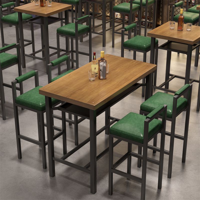 Ensemble de Table de Bar moderne 1/2/5 pièces, Table de comptoir en bois de pin avec tabourets hauts