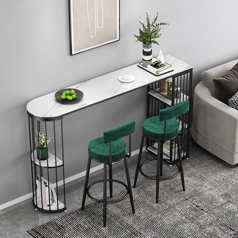 Modern 1/3 Pieces Bar Table Set Stone Counter Table with High Stools for Milk Tea Shop Clearhalo 'Bar Furniture' 'furn' 'furn_home_bar_bar_sets' 'Furniture' 'Home Bars & Bar Sets' 'home_bar_bar_sets' 'Kitchen & Dining Furniture' 1200x1200_5be04df4-d6b8-47de-a9d2-811aa262626a