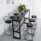 Nordic Rectangle Bar Table 42-inch Height Iron Pedestal Bistro Table Clearhalo 'Bar Furniture' 'Bar Tables' 'bar_tables' 'furn' 'furn_bar_tables' 'Furniture' 'furniture_bar_tables' 'Kitchen & Dining Furniture' 1200x1200_5be062ec-1614-4708-be46-b2b14bbcad6f