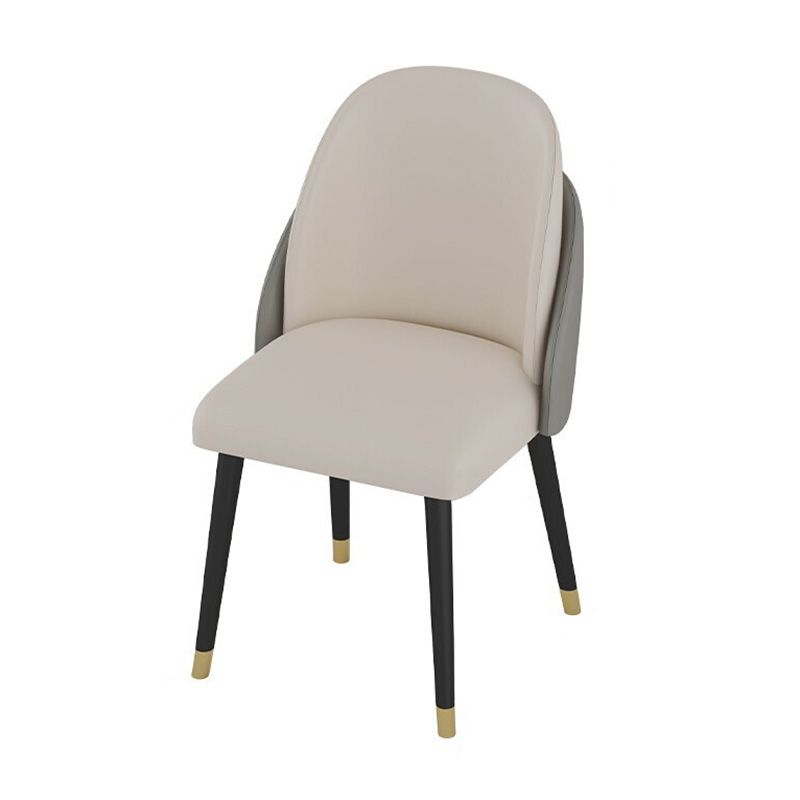 Scandinavian White Slate Dining Table Rectangular Dining Table with Four-leg Metal Base Clearhalo 'Dining Room Sets' 'Dining Tables & Seating' 'dining_room_set' 'furn' 'furn_dining_room_set' 'Furniture' 'furniture_dining_room_set' 'Kitchen & Dining Furniture' 'kitchen&dining_furn' 'kitchen' 1200x1200_5be37afe-e44b-4b15-88d3-9fe2dd4fc56a