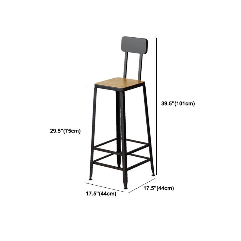 Juego de mesa de bar industrial de madera maciza, mesa de mostrador rectangular de 1/5 piezas con taburetes altos