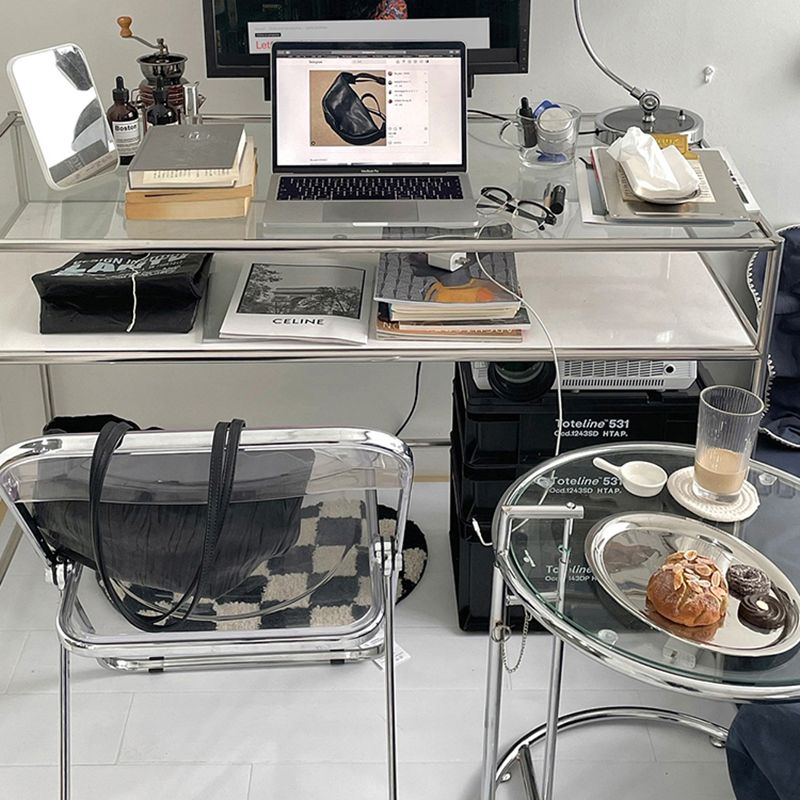 Mesa de laptop de dormitorio de escritorio rectangular de 31.5 "H con estante