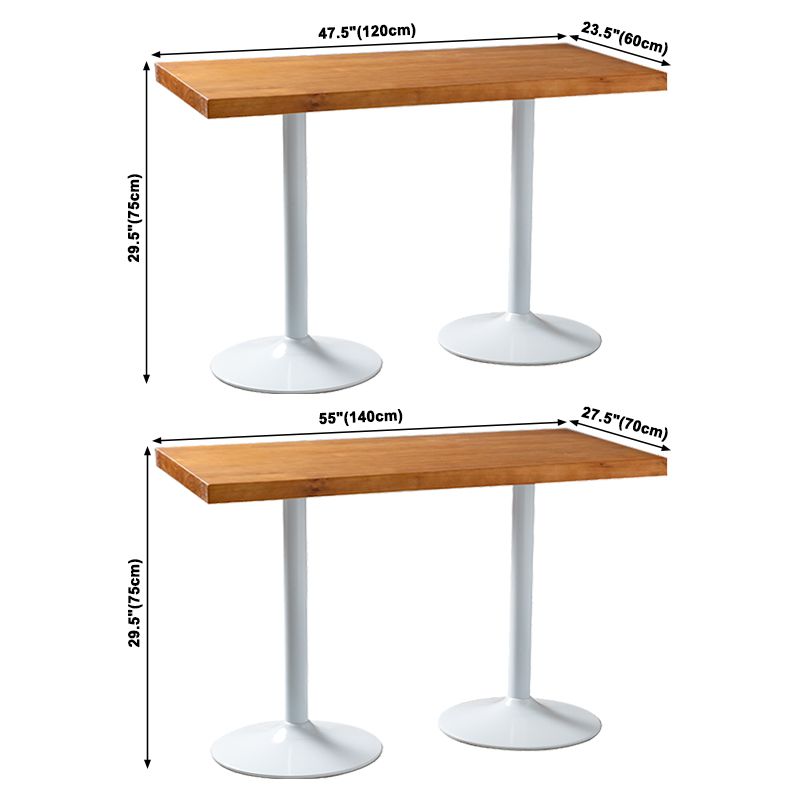 Solid Wood Industrial Dining Table Brown Top Table with White Frame for Dinning Room Clearhalo ' dining_table' 'Dining Tables & Seating' 'Dining Tables' 'furn' 'furn_dining_table' 'Furniture' 'furniture_dining_table' 'Kitchen & Dining Furniture' 'kitchen&dining_furn' 'kitchen' 'kitchen_dining_table' 1200x1200_5be7c27f-32da-4795-b9d3-845644cab8f6