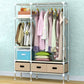 Contemporary Style Metal Wardrobe 3-drawer Wardrobe Closet for Bedroom