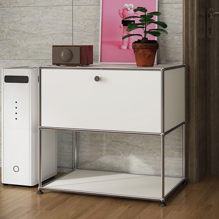 Stainless Steel Sideboard Contemporary White Dining Sideboard for Living Room Clearhalo 'buffet_sideboard' 'Buffets & Sideboards' 'furn' 'furn_buffet_sideboard' 'Furniture' 'Kitchen & Dining Furniture' 1200x1200_5be97e17-5a3c-4c29-8e30-26f4e3b10974