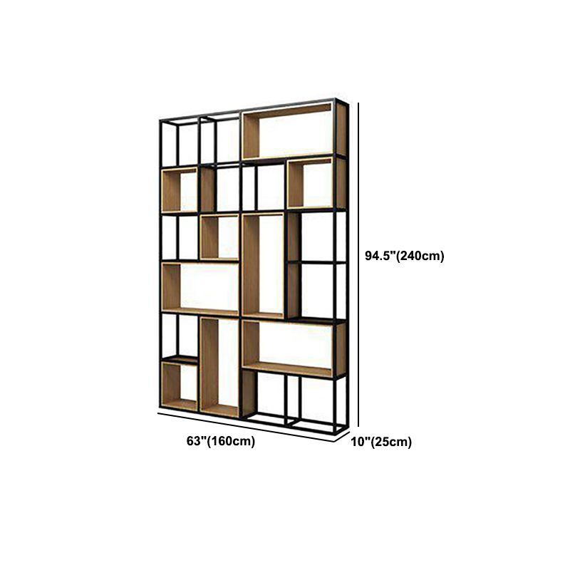 9.8 "W Bookcase de metal abierta de estantería geométrica contemporánea
