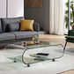 Modern Style Glass Top Coffee Cocktail Table with Storage Shelf Clearhalo 'Coffee & Accent Tables' 'Coffee Tables' 'coffee_tables' 'furn' 'furn_coffee_tables' 'Furniture' 'Living Room Furniture' 1200x1200_5beb0ab6-9bd7-4f90-b01b-85599d5a18f0