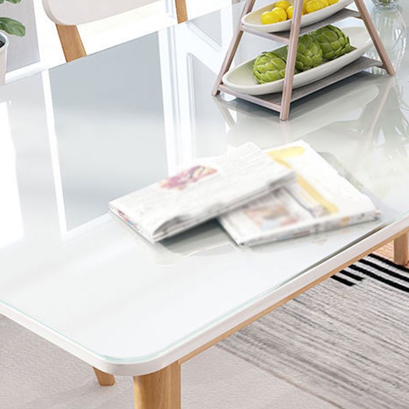 Weißer Steinspitze Esstisch Mitte des Jahrhunderts moderner Tisch mit 4 Beinen