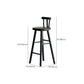 Solid Wood Dining Stools Black Armless Bar Stools with Footrest Clearhalo 'Bar Furniture' 'Bar Stools' 'bar_stools' 'furn' 'furn_bar_stools' 'Furniture' 'Kitchen & Dining Furniture' 1200x1200_5becdc7d-8b01-4053-ba0a-38afae3df0e4