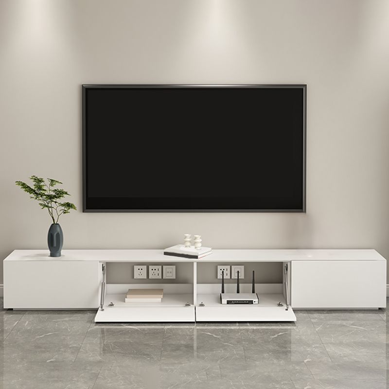 Faux Wood Media Console Contemporary White TV Stand Console with Drawers Clearhalo 'furn' 'furn_tv_stands_entertainment_centers' 'Furniture' 'Living Room Furniture' 'TV Stands & Entertainment Centers' 'TV Stands & Media Storage Furniture' 'tv_stands_entertainment_centers' 1200x1200_5bedc569-46e1-4445-8772-c8c8d802b33a