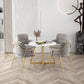 Glam Round Dinette Set 1/4/5 Pieces Marble Dining Table Sets Clearhalo 'Dining Room Sets' 'Dining Tables & Seating' 'dining_room_set' 'furn' 'furn_dining_room_set' 'Furniture' 'Kitchen & Dining Furniture' 1200x1200_5bee21ea-9780-4d89-910f-5a387c264550