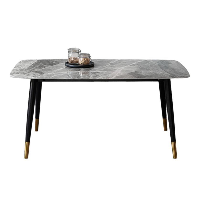 Living Room Furniture Stone 4 Solid Wood Legs Traditional Luxury Dining Table Clearhalo ' dining_table' 'Dining Tables & Seating' 'Dining Tables' 'furn' 'furn_dining_table' 'Furniture' 'furniture_dining_table' 'Kitchen & Dining Furniture' 'kitchen&dining_furn' 'kitchen' 'kitchen_dining_table' 1200x1200_5bee4f67-e2b0-40bf-bc0f-7a1354af8438