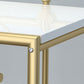 Comodino Glam con 1 ripiano, comodino con contenitori aperti e gambe, alto 21,3 pollici