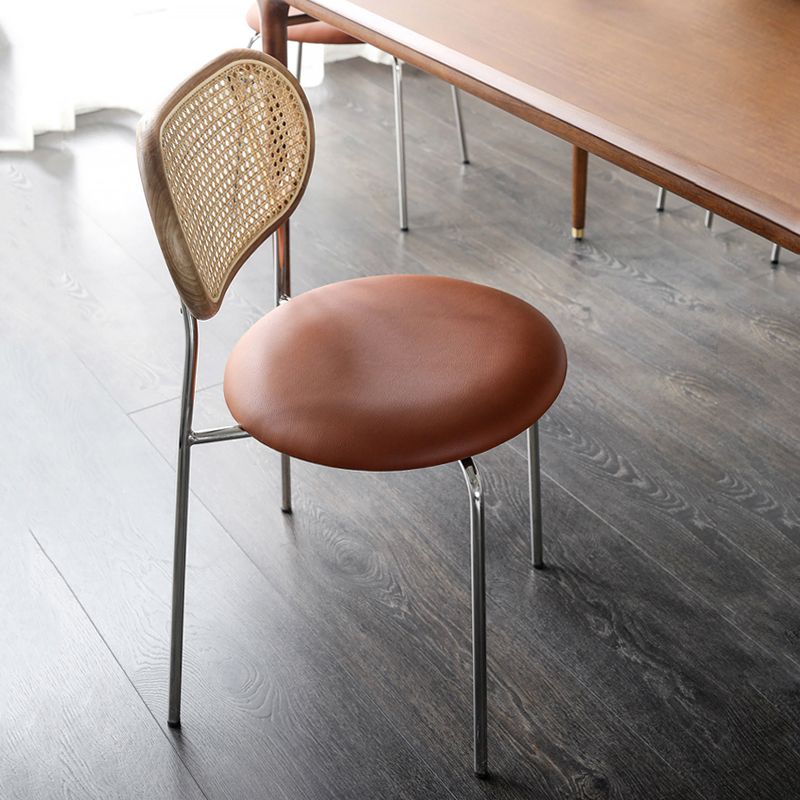 Industrial Open Back Chair Dining Armless Chair for Kitchen with Metal Legs Clearhalo 'Dining Chairs' 'Dining Tables & Seating' 'dining_chair' 'furn' 'furn_dining_chair' 'Furniture' 'furniture_dining_chair' 'Kitchen & Dining Furniture' 1200x1200_5bef8d84-dce5-4e71-bc1e-1a1ba4413c67