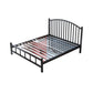 Metal Bed Frame in Stainless Steel 40.16" H Open-Frame Bed with Headboard