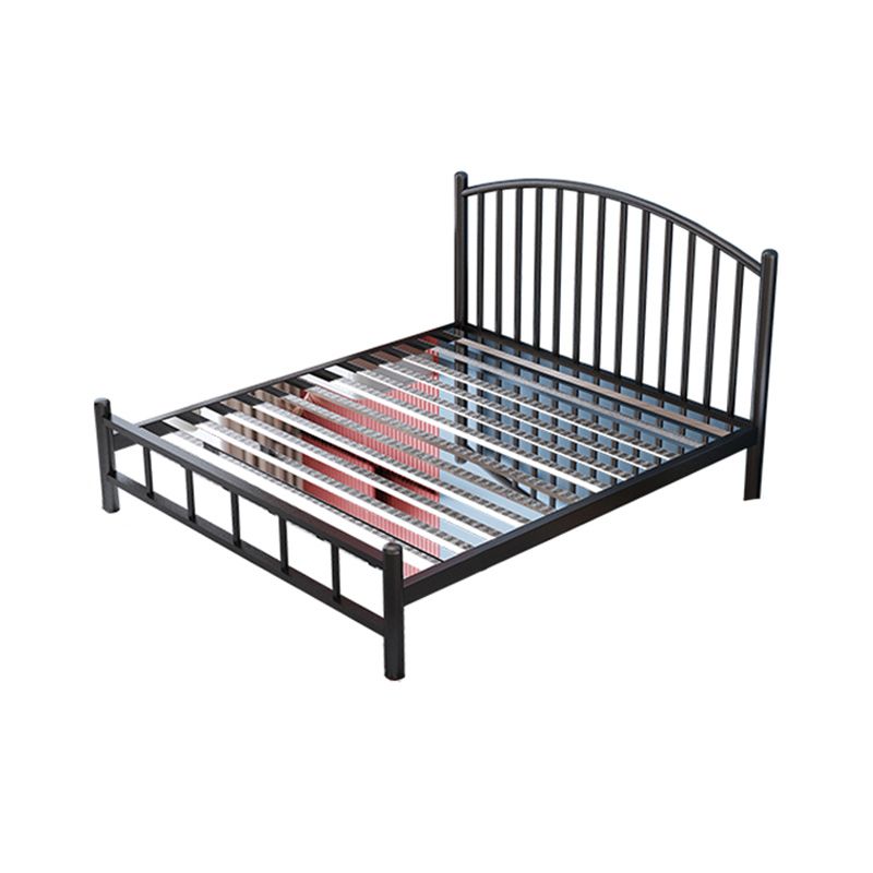 Metal Bed Frame in Stainless Steel 40.16" H Open-Frame Bed with Headboard