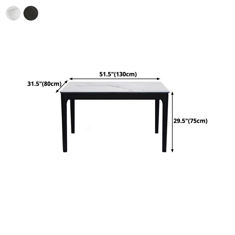 Midcentury Style Dining Room Collection Stone 4 Legs Dinette Table for Indoor Clearhalo ' dining_table' 'Dining Tables & Seating' 'Dining Tables' 'furn' 'furn_dining_table' 'Furniture' 'furniture_dining_table' 'Kitchen & Dining Furniture' 'kitchen&dining_furn' 'kitchen' 'kitchen_dining_table' 1200x1200_5bf0bfea-e04a-45a2-8b27-39b137b9a914