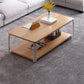 Modern Style Wooden Rectangular Table with Abstract Base for Storage Rack Coffee Table Clearhalo 'Coffee & Accent Tables' 'Coffee Tables' 'coffee_tables' 'furn' 'furn_coffee_tables' 'Furniture' 'Living Room Furniture' 1200x1200_5bf1f27f-6f71-4ac2-937a-e7a66d84a40e