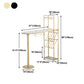 Glam Style Iron Bar Table 41.3"H Faux Marble White Top Bistro Table with Wine Rack Clearhalo 'Bar Furniture' 'Bar Tables' 'bar_tables' 'furn' 'furn_bar_tables' 'Furniture' 'furniture_bar_tables' 'Kitchen & Dining Furniture' 'kitchen&dining_furn' 'kitchen' 1200x1200_5bf2880f-9fc3-4b30-a57f-5b17c4c46ecc