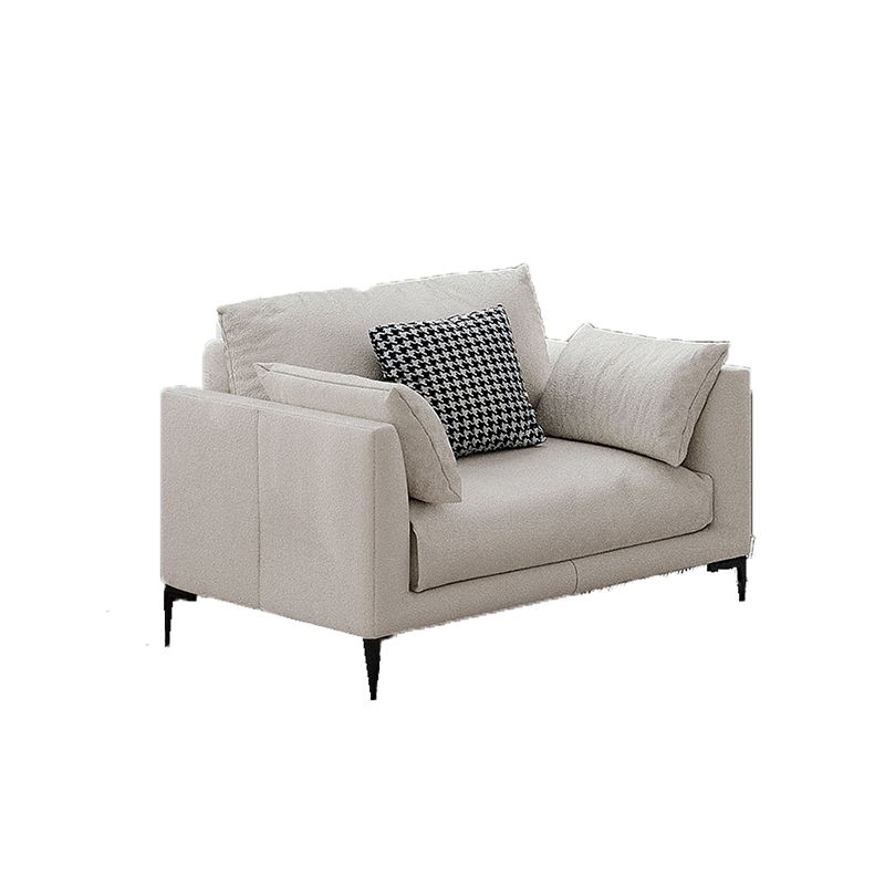 Contemporary Living Room Fabric Couch White Wool Blend Standard Sofa Clearhalo 'furn' 'furn_sofas' 'Furniture' 'furniture_sofas' 'Living Room Furniture' 'Sofa' 'sofas' 1200x1200_5bf41685-bd33-4c9b-bb16-fd1aab601081