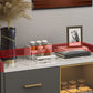 Sideboard in legno ingegnerizzato in stile glam con luci a LED