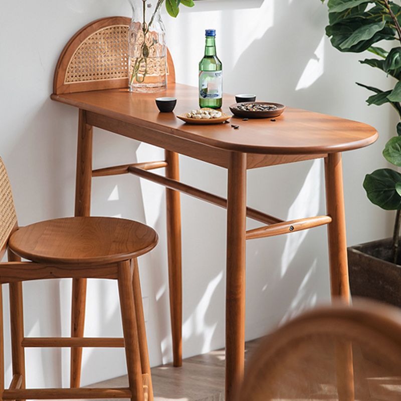 Ensemble de Table de Pub en bois moderne 1/2 pièces, Table de comptoir fixe pour salle à manger
