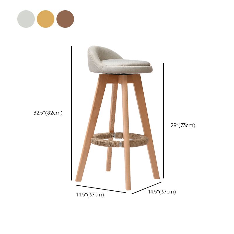 Low Back Dining Stool Beech Armless Bar Stool with Wood Base Clearhalo 'Bar Furniture' 'Bar Stools' 'bar_stools' 'furn' 'furn_bar_stools' 'Furniture' 'Kitchen & Dining Furniture' 1200x1200_5bf6909c-b201-4664-9582-7233ac4a6e0e