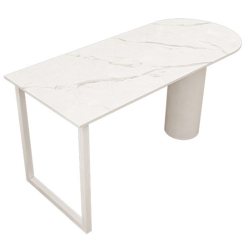 Contemporary Sintered Stone Dining Table Metal Dining Table with Double Pedestal Base Clearhalo 'Dining Tables & Seating' 'Dining Tables' 'dining_table' 'furn' 'furn_dining_table' 'Furniture' 'Kitchen & Dining Furniture' 1200x1200_5bf71e63-758e-47e1-b843-6ce5728da1d4