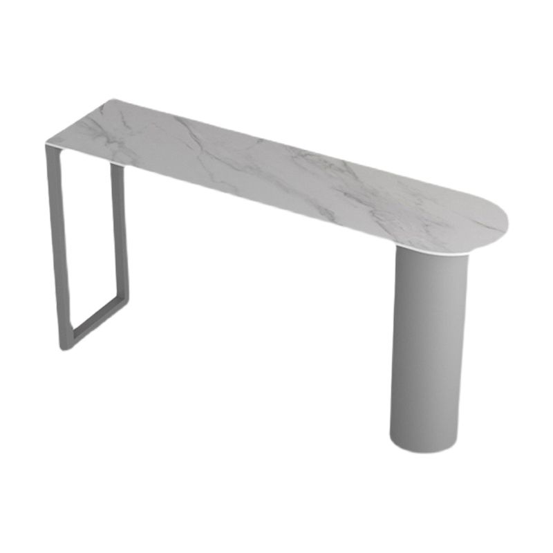 Stone Counter Table Metal Base 42-inch Height Contemporary Bar Table for Island Clearhalo 'Bar Furniture' 'Bar Tables' 'bar_tables' 'furn' 'furn_bar_tables' 'Furniture' 'furniture_bar_tables' 'Kitchen & Dining Furniture' 1200x1200_5bf72468-3ae5-4936-b96f-a1f05cef283f