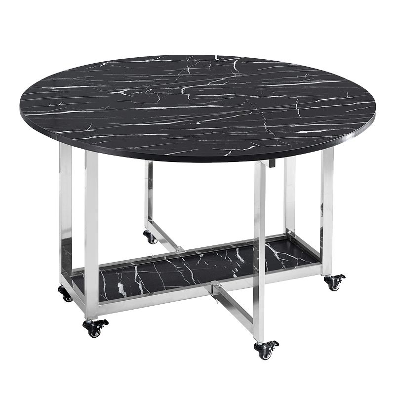 Moderne eettafel metalen ondersteltafel voor keukeneetkamer