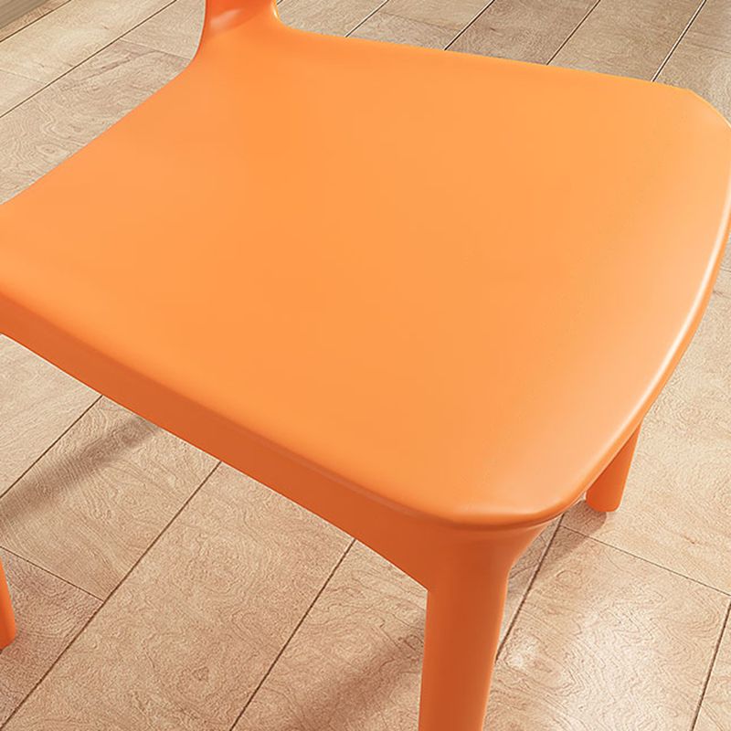 Silla de plástico moderna abierta silla de comedor interior para comedor para comedor