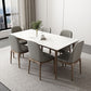Contemporaneo 1/4/5/7 pezzi sala da pranzo set mobili rettangolo in pietra in bianco