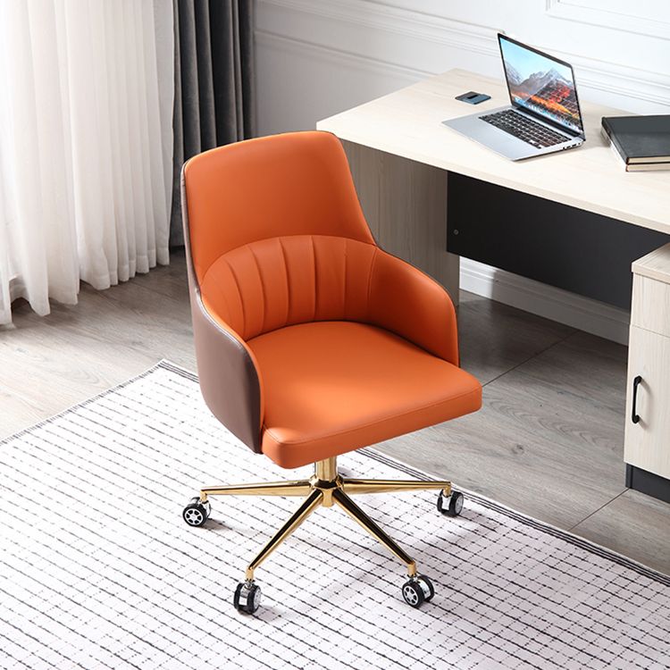 Modern Fixed Arms Desk Chair Adjustable Seat Height Office Chair with Wheels Clearhalo 'furn' 'furn_office_chair' 'Furniture' 'Office Chairs' 'Office Furniture' 'office_chair' 1200x1200_5bfaa58c-d96d-4c42-b436-5824840da4c4