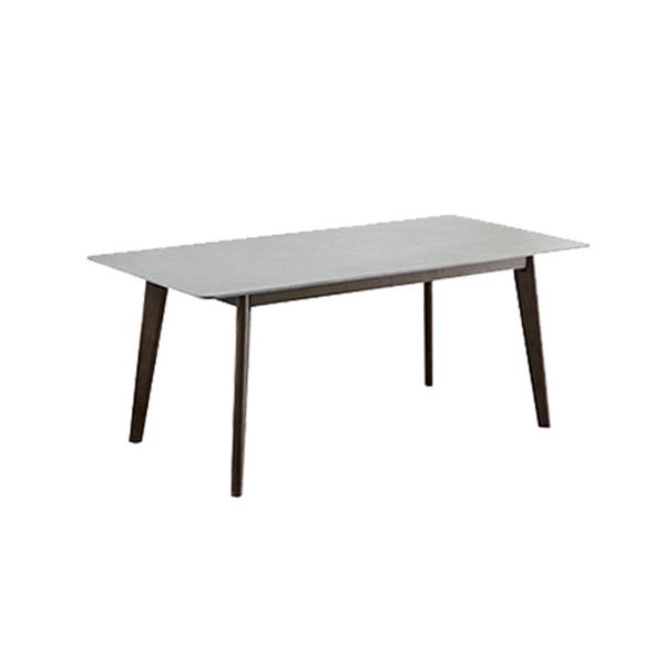 Brown Rectangular Sintered Stone Dining Table Modern Furniture with 4 Legs Wood Base Clearhalo 'Dining Tables & Seating' 'Dining Tables' 'dining_table' 'furn' 'furn_dining_table' 'Furniture' 'furniture_dining_table' 'Kitchen & Dining Furniture' 'kitchen' 'kitchen_dining_table' 1200x1200_5bfb038e-d887-48a8-a242-9615da4fe28b